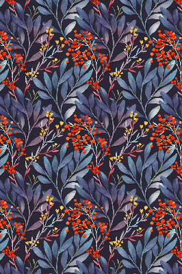 Rolgordijn verduisterend Donkere bladeren en lijsterbes