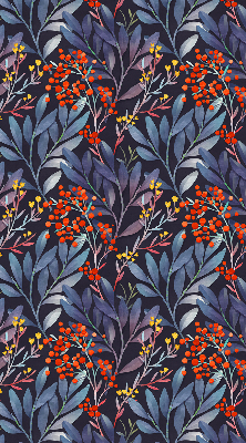 Rolgordijn verduisterend Donkere bladeren en lijsterbes