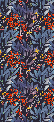 Rolgordijn verduisterend Donkere bladeren en lijsterbes