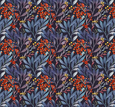 Rolgordijn verduisterend Donkere bladeren en lijsterbes