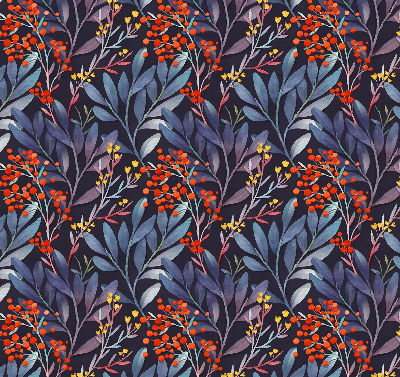 Rolgordijn verduisterend Donkere bladeren en lijsterbes