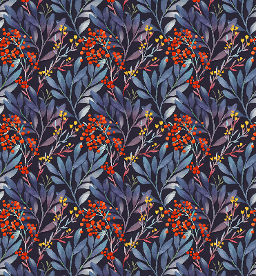 Rolgordijn verduisterend Donkere bladeren en lijsterbes