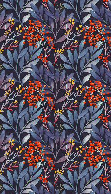 Rolgordijn verduisterend Donkere bladeren en lijsterbes