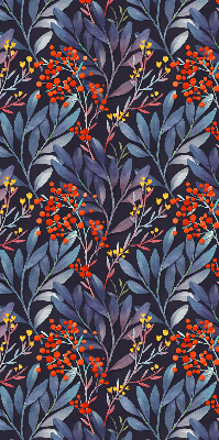 Rolgordijn verduisterend Donkere bladeren en lijsterbes