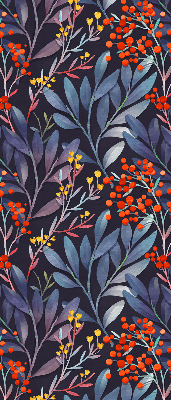 Rolgordijn verduisterend Donkere bladeren en lijsterbes