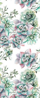 Rolgordijn voor het raam Groene planten