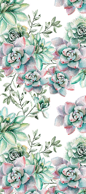 Rolgordijn voor het raam Groene planten