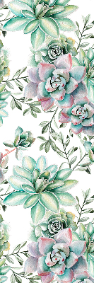 Rolgordijn voor het raam Groene planten