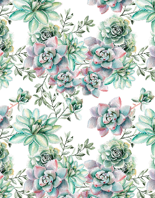 Rolgordijn voor het raam Groene planten