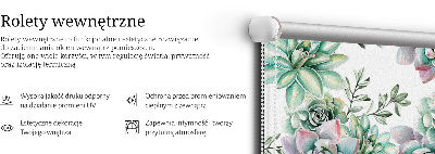 Rolgordijn voor het raam Groene planten