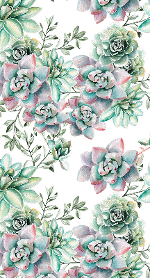 Rolgordijn voor het raam Groene planten