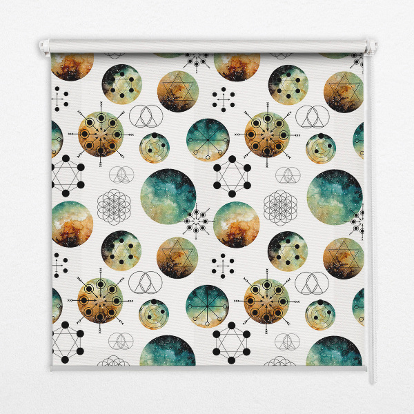 Rolgordijn verduisterend Gekleurde cirkels