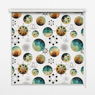 Rolgordijn verduisterend Gekleurde cirkels