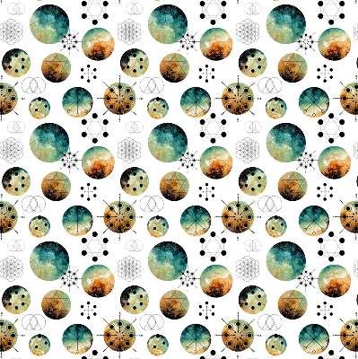 Rolgordijn verduisterend Gekleurde cirkels