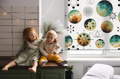 Rolgordijn verduisterend Gekleurde cirkels