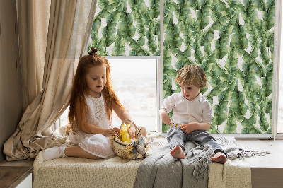 Rolgordijn voor het raam Bladeren