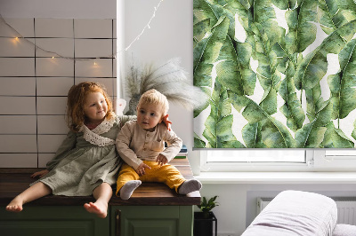 Rolgordijn voor het raam Bladeren