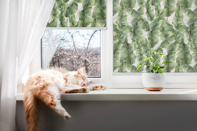 Rolgordijn voor het raam Bladeren