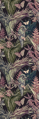 Rolgordijn voor het raam Exotische planten en vogels