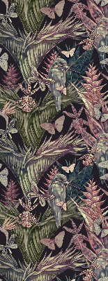 Rolgordijn voor het raam Exotische planten en vogels