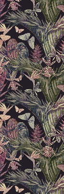 Rolgordijn voor het raam Exotische planten en vogels