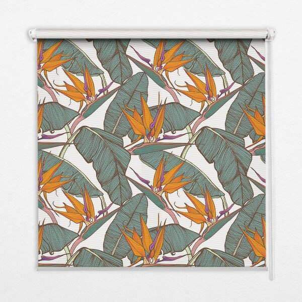 Rolgordijn verduisterend Bloemen en bladeren