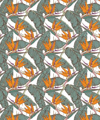 Rolgordijn verduisterend Bloemen en bladeren