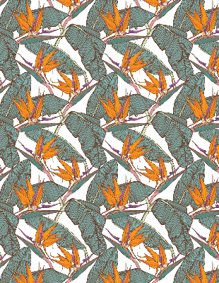 Rolgordijn verduisterend Bloemen en bladeren