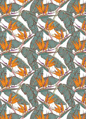 Rolgordijn verduisterend Bloemen en bladeren