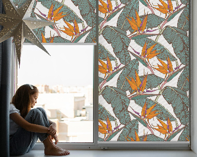 Rolgordijn verduisterend Bloemen en bladeren