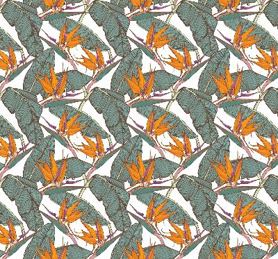 Rolgordijn verduisterend Bloemen en bladeren