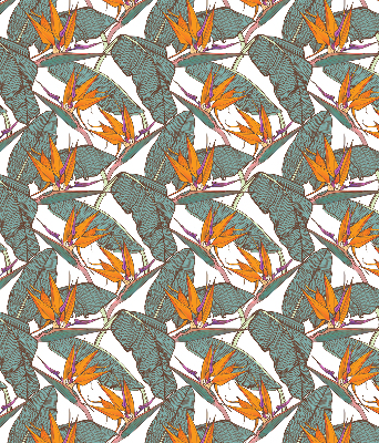 Rolgordijn verduisterend Bloemen en bladeren