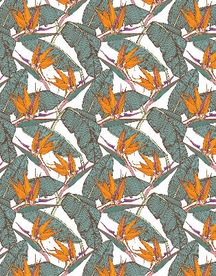 Rolgordijn verduisterend Bloemen en bladeren