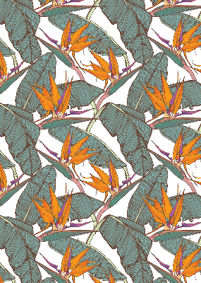 Rolgordijn verduisterend Bloemen en bladeren