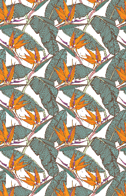 Rolgordijn verduisterend Bloemen en bladeren