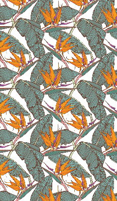 Rolgordijn verduisterend Bloemen en bladeren