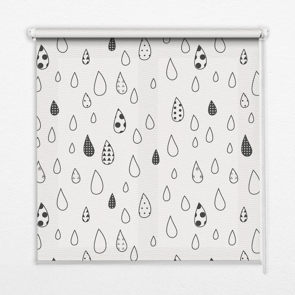 Rolgordijn voor het raam Druppels