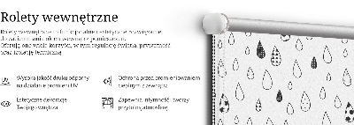 Rolgordijn voor het raam Druppels