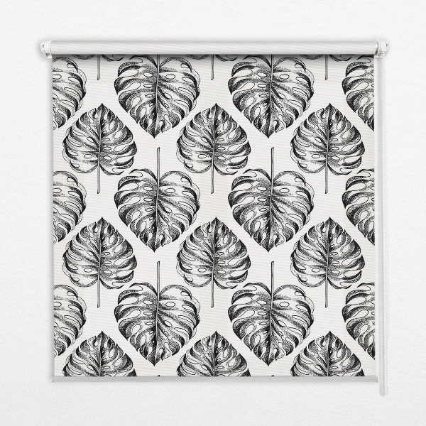 Rolgordijn verduisterend Grijze bladeren