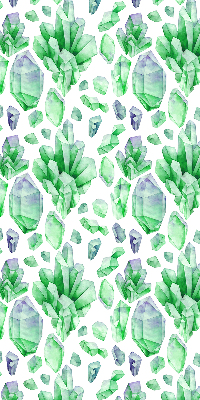 Rolgordijn voor het raam Groene kristallen