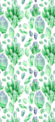 Rolgordijn voor het raam Groene kristallen