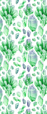 Rolgordijn voor het raam Groene kristallen