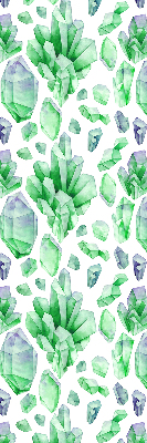 Rolgordijn voor het raam Groene kristallen