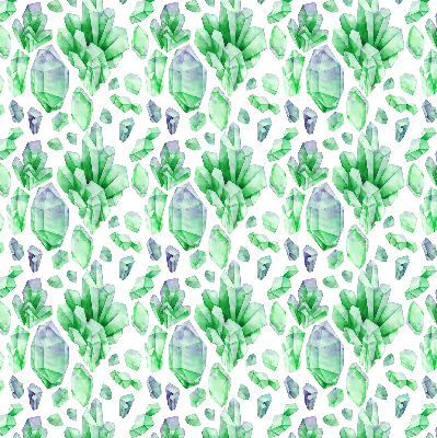 Rolgordijn voor het raam Groene kristallen