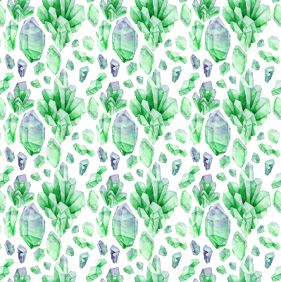 Rolgordijn voor het raam Groene kristallen