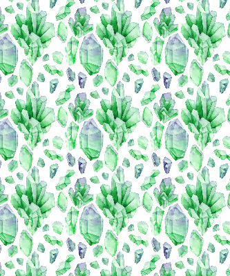 Rolgordijn voor het raam Groene kristallen