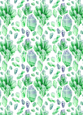 Rolgordijn voor het raam Groene kristallen