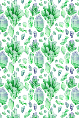 Rolgordijn voor het raam Groene kristallen