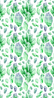 Rolgordijn voor het raam Groene kristallen