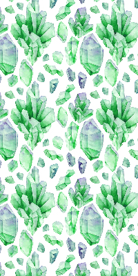 Rolgordijn voor het raam Groene kristallen